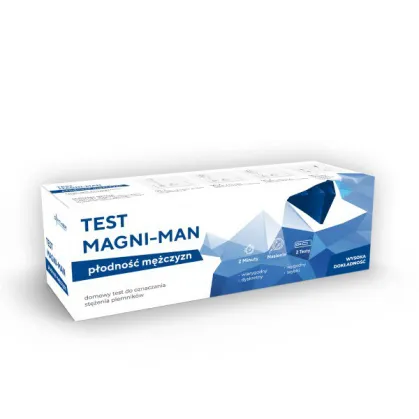 Diather Test Magni-Man, domowy test do oznaczania stężenia plemników, płodność mężczyzn, 2 sztuki