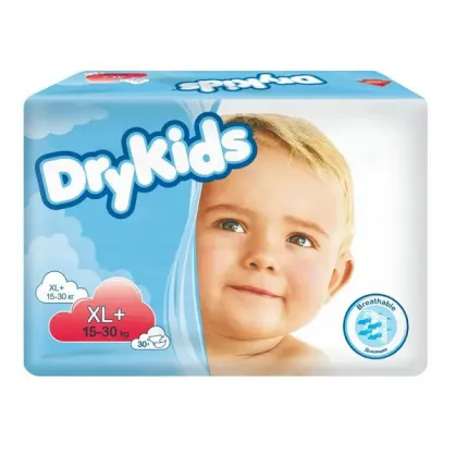 Dry Kids, pieluchy dla dzieci, XL+, 15-30 kg, 30 sztuk