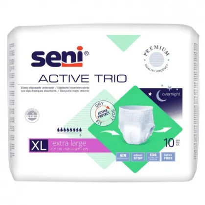 Seni Active Trio, elastyczne majtki chłonne, XL, 120-160 cm, 10 sztuk