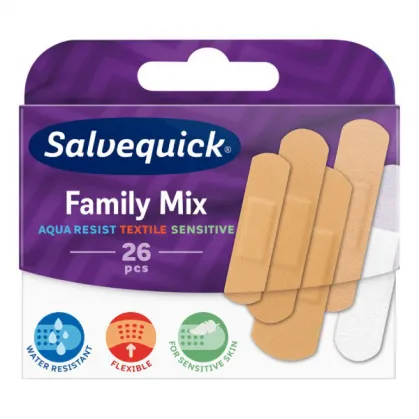 Plastry Salvequick, Family Mix, 26 sztuk