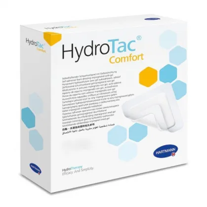 HydroTac Comfort, opatrunek piankowy z hydrożelem, jałowy, 20cm x 20cm, 1 sztuka
