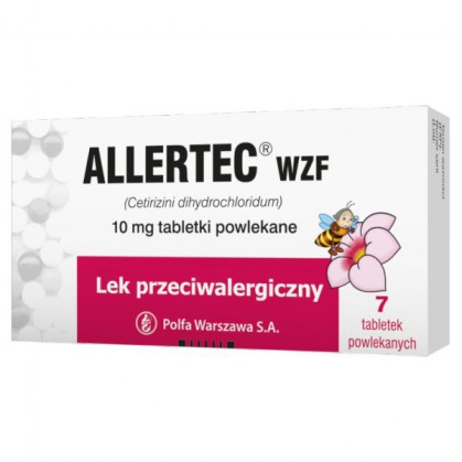 Allertec WZF 10 mg, 7 tabletek powlekanych
