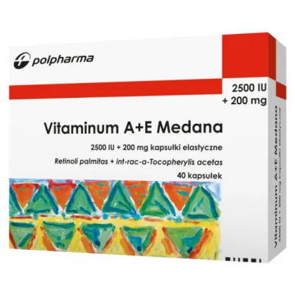 Vitaminum A+E Medana 2500 j.m + 200 mg, 40 kapsułek