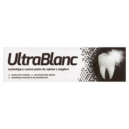 UltraBlanc, czarna pasta do zębów wybielająca, z aktywnym węglem, 75ml