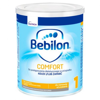 Bebilon Comfort 1, dla niemowląt w przypadku kolek i zaparć, od urodzenia, 400 g