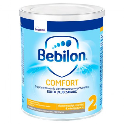 Bebilon Comfort 2, dla niemowląt w przypadku kolek i zaparć, powyżej 6 miesiąca, 400 g