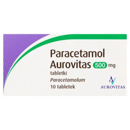 Paracetamol Aurovitas 500 mg, 10 tabletek