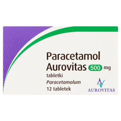 Paracetamol Aurovitas 500mg, 12 tabletek