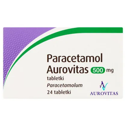 Paracetamol Aurovitas 500 mg, 24 tabletki
