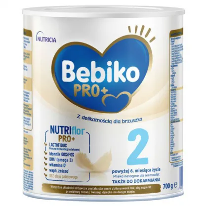 Bebiko Pro+ 2 Nutriflor Pro+, mleko następne, powyżej 6 miesiąca, 700 g