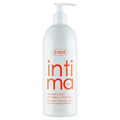 Ziaja Intima, kremowy płyn do higieny intymnej z kwasem askorbinowym, 500 ml