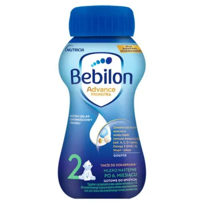 Bebilon Advance 2, mleko następne gotowe do spożycia, po 6 miesiącu, 200 ml