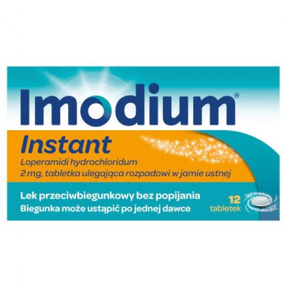Imodium Instant 2 mg, 12 tabletek ulegających rozpadowi w jamie ustnej