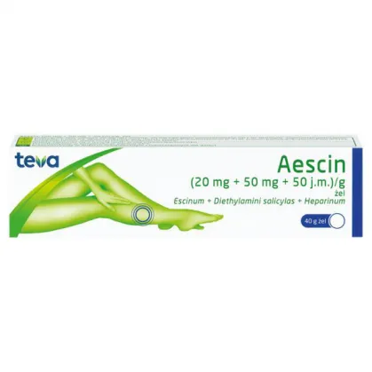 Aescin (20 mg + 50 mg + 50 j.m.)/ g, żel, 40 g