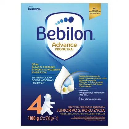 Bebilon Advance Pronutra 4 Junior, mleko modyfikowane, po 2 roku, 1100 g