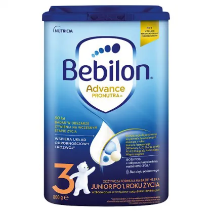 Bebilon Advance Pronutra 3 Junior, mleko modyfikowane, po 1 roku, 800 g