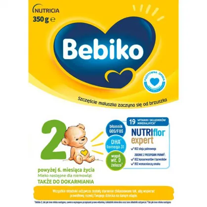 Bebiko 2 Nutriflor Expert, mleko następne, powyżej 6 miesiąca, 350 g