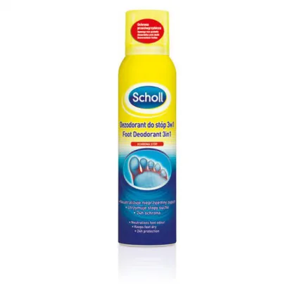 Scholl, dezodorant do stóp 3w1, ochrona przeciwgrzybiczna, 150 ml