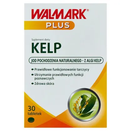 Kelp, z naturalnym jodem wspomagającym funkcjonowanie tarczycy, 30 tabletek
