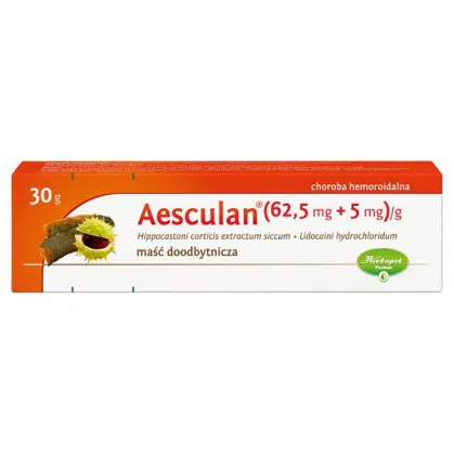 Aesculan (62,5 mg + 5mg)/g, maść doodbytnicza, 30 g