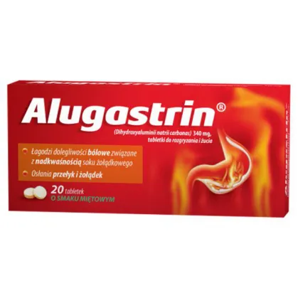 Alugastrin 340mg, 20 tabletek do żucia