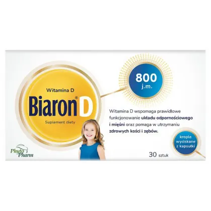Biaron D, witamina D 800 j.m., 30 kapsułek twist-off