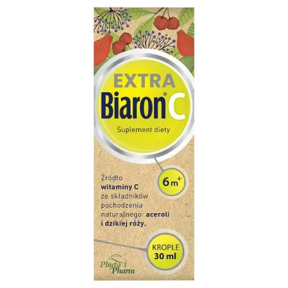 Biaron C Extra, krople dla dorosłych, dzieci i niemowląt po 6 miesiącu życia, 30 ml