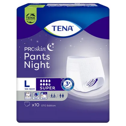 Tena Pants ProSkin Night, majtki chłonne OTC Edition, rozmiar L, Super, 10 sztuk
