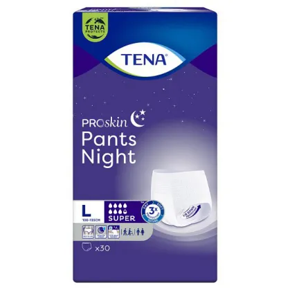 Tena Pants ProSkin Night, majtki chłonne, rozmiar L, Super, 30 sztuk