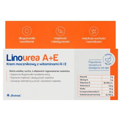 Linourea A+E, krem mocznikowy z witaminami A i E, 50 g