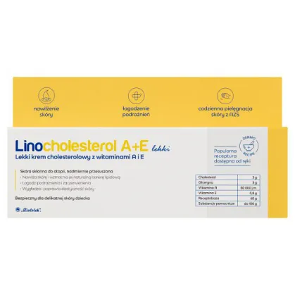 Linocholesterol A+E lekki, krem cholesterolowy z witaminami A i E, 80 g