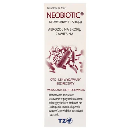 Neobiotic, Antybiotyk w aerozolu z neomecyną na skórę, 16g