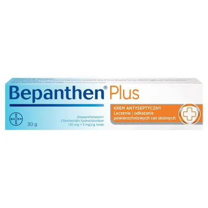 Bepanthen Plus (50mg+5mg)/mg, krem antyseptyczny na rany, 30g