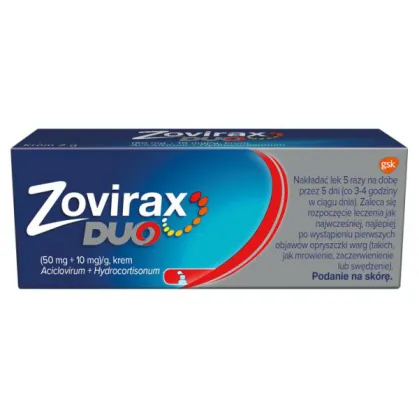 Zovirax Duo (50mg+10mg)/g, krem, 2g