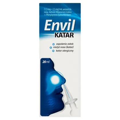 Envil Katar (1,5 mg + 2,5 mg)/ml, aerozol do nosa, 20 ml