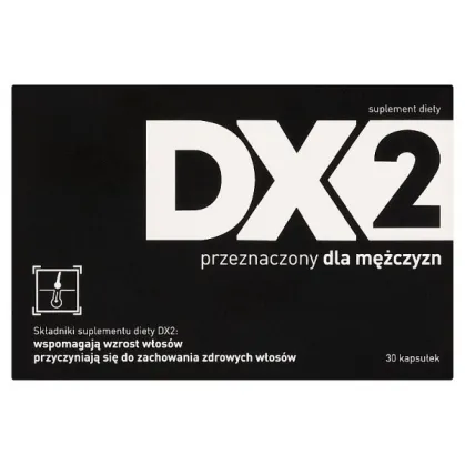 DX2, kapsułki wzmacniające włosy, dla mężczyzn, 30 kapsułek