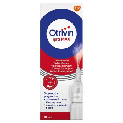 Otrivin Ipra Max (0,5 mg + 0,6 mg)/ ml, aerozol do nosa, roztwór, 10 ml