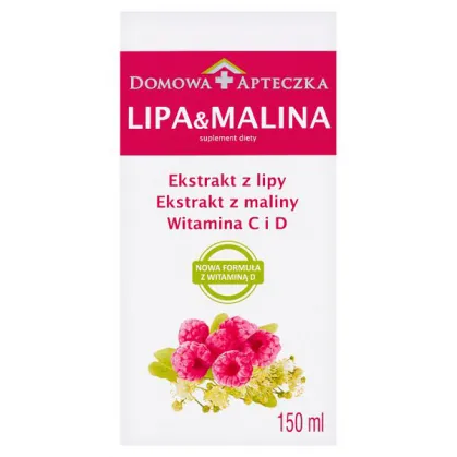 Lipa & Malina, dla dzieci powyżej 3 lat i dorosłych, smak malinowy, 150 ml