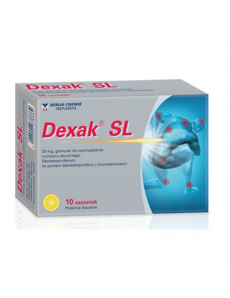 Dexak SL, 25 mg, granulat do sporządzania roztworu doustnego, 10 saszetek