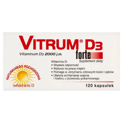 Vitrum D3 Forte 2000 j.m., 120 kapsułek