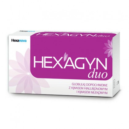 Hexagyn Duo, globulki dopochwowe, 10 sztuk