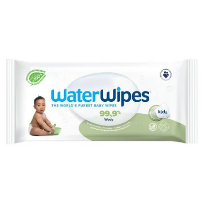WaterWipes Soapberry Bio, chusteczki nawilżane, wodne z wyciągiem z orzechów mydlanych, od urodzenia, 60 sztuk