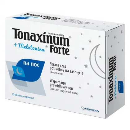 Tonaxinum Forte + Melatonina na noc, 60 tabletek