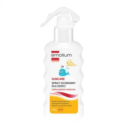 Emolium Suncare, spray ochronny dla dzieci od 1 roku życia, SPF 50+, 175 ml