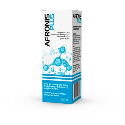 Afronis Plus, płyn do pielęgnacji skóry trądzikowej z substancją antybakteryjną, 100 g - KRÓTKA DATA 30-06-2024