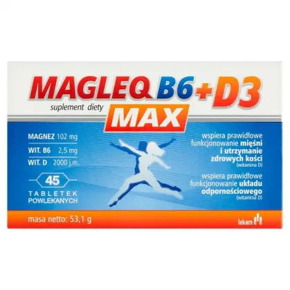 MagleQ B6 Max+D3, 45 tabletek