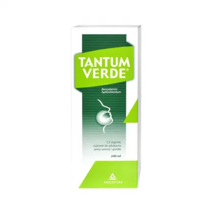 Tantum Verde 1,5 mg/ ml, roztwór do płukania jamy ustnej i gardła, 240 ml