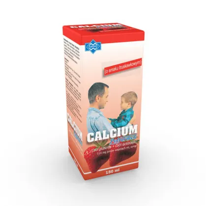 Calcium Polfarmex, smak truskawkowy, syrop, 150ml