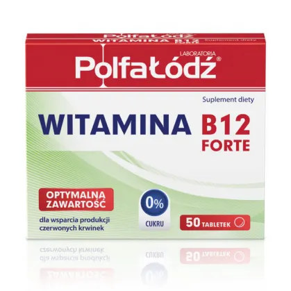 Witamina B12 Forte, Polfa Łódź, 50 tabletek