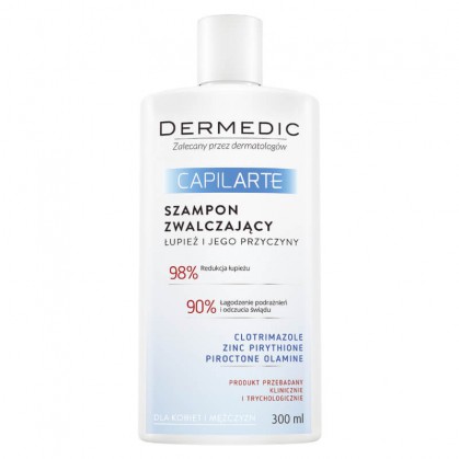 DERMEDIC Capilarte, szampon zwalczający łupież i jego przyczyny, 300ml